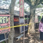 Lokasi ditemukannya jasad Tanti di dalam warung dawet.