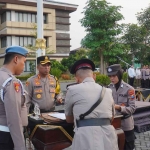 Sertijab atau serah terima jabatan yang berlangsung di Mapolresta Sidoarjo.