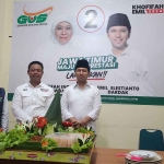 Emil Elestianto Dardak saat menerima dukungan dari Barisan Gus dan Santri.