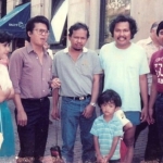 Prof Azyumardi Azra (dua dari kiri), Dr Todung Mulya Lubis, Dr Rizal Ramli, dan Prof Din Syamsuddin berpose bareng di Boston, USA, semasa mereka masih mahasiswa pasca sarjana di AS. foto: Dokpri Rizal Ramli.