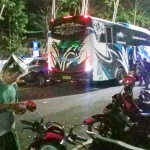 Semua bus wajib diperiksa di Posko Satgas Covid-19.