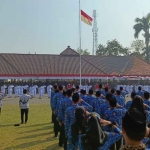 Upacara yang digelar Pemkab Pasuruan saat HUT ke-79 RI.