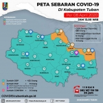 Peta sebaran Corona di Kabupaten Tuban.