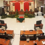 Suasana ketika rapat paripurna di Gedung DPRD Kota Pasuruan.