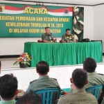 Suasana pembinaan dan kesiapan kewilayahan di Makodim 0801 Pacitan. 