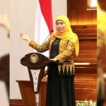 Gubernur Khofifah saat memberi sambutan dalam Silaturahmi bersama Forum Rektor AICIS 2023.