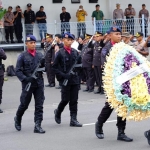 Upacara penyerahan jenezah Bharatu (anumerta) Doni Priyanto yang menjadi korban baku tembak selama tiga jam dengan kelompok kriminal bersenjata (KKB).