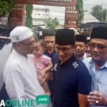 Sandiaga Uno saat datang di Lapas Mojokerto. foto: SOFFAN/ BANGSAONLINE