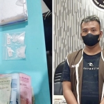 Tersangka berikut barang bukti yang berhasil diamankan polisi.