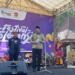 Plt Bupati Sidoarjo, Subandi, saat memberi sambutan di Festival Toleransi 2024. 