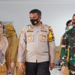 Wali Kota Ita didampingi Kapolres Mojokerto Kota AKBP Deddy Supriadi serta Dandim 0815/Mojokerto Letkol Inf Dwi Mawan Sutanto.