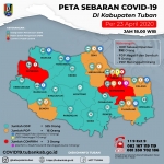 Peta sebaran Covid-19 di Tuban.