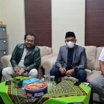 Ketua DPC PKB Bangkalan Syafiuddin (dua dari kanan) saat silaturahim dengan pimpinan DPRD Bangkalan.