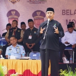 Wakil Bupati Madiun Hari Wuryanto saat membuka Jambore Bela Negara di Monumen Kresek.