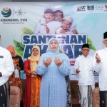 Ketua Umum PP Muslimat NU, Khofifah Indar Parawansa, saat menghadiri rangkaian Konferwil NU Ke XVIII di Ponpes Tebuireng, Jombang.