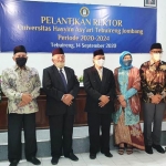 Prof. Dr. H. Haris Supratno dikukuhkan sebagai Rektor Universitas Hasyim Asy’ari (Unhasy) periode 2020-2024. foto: ist.