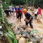 Kondisi banjir di Desa Mangunharjo Arjosari Pacitan.