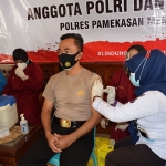 Seluruh personel Polres Pamekasan dan polsek jajaran dijadwalkan mengikuti vaksinasi Covid-19 secara bertahap. (foto: ist)