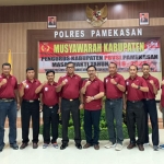 Suasana Muskab PBVSI di Gedung Bhayangkara Polres Pamekasan, Minggu (19/01/2020).