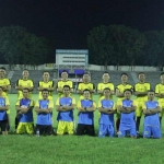 Jajaran Polres dan Kodim Gresik foto bersama sebelum bertanding.