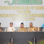 Dishub Sidoarjo menyosialisasikan Perda Penyelenggaraan Parkir di Hotel Fave, Senin (9/12). foto: ist