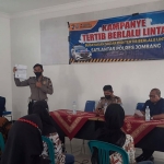 Suasana sosialisasi yang dilakukan Satlantas Polres Jombang.