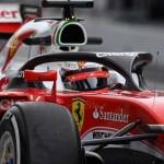 Kimi Raikkonen saat uji coba menggunakan mobil berkokpit halo beberapa waktu lalu. foto: formula1.com