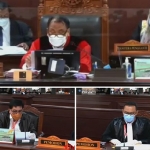 Sidang pendahuluan PHP Pilwali Surabaya 2020 di MK, Selasa (26/2/2021), yang disengketakan paslon Machfud-Mujiaman.