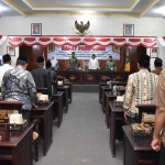 Suasa paripurna dengan agenda membahas tiga raperda prakarsa DPRD Sumenep.