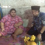 Ketua DPRD Lamongan Deby Kurniawan, bersama Silvia Dwi Susanti.