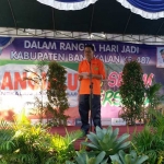 Dirut PDAM Drs. Andang Pradana, M.M. saat menyampaikan sambutan.