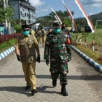 Sekretaris Daerah (Sekda) Kabupaten Banyuwangi, Ir. Mujiono bersama Dandim 8025/Banyuwangi, Letkol Yuli Eko Purwanto. 