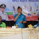 Wakil Wali Kota Pasuruan Adi Wibowo memberikan sambutan saat pembukaan sosialisasi olahraga disabilitas oleh NPCI Kota Pasuruan.