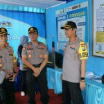 Kapolres Pasuruan AKBP Rizal Martomo dan Kasatlantas Polres Pasuruan AKP Eko Iskandar saat menerima kunjungan Tim Supervisi Korlantas Mabes Polri.