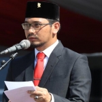 Plt. Wali Kota Pasuruan Raharto Teno Prasetyo, S.T. saat membacakan amanat Mensos.