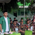 Ketua PW GP Ansor Jatim, Musaffa Safril, hadir sebagai Inspektur Apel Banser pada pembukaan Susbalan ke-50 PC GP Ansor Kabupaten Mojokerto. Foto: Ist.