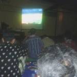 Suasana nobar yang digelar Polsek Senori.