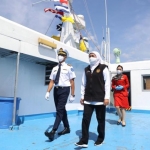 Gubernur Jawa Timur, Khofifah Indar Parawansa, saat peresmina Dermaga Movable Bridge (MB) IV Pelabuhan Ketapang, Banyuwangi, Selasa (26/10). Foto: humas pemprov jatim