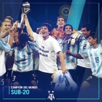 Argentina saat juara Piala DUnia U-20 2005 di Belanda.