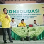 Calon Legislatif DPR RI H. Muhamad Misbakhun saat menggelar konsolidasi dengan tim pemenangannya.