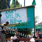 Kantor DPC PKB Kabupaten Kediri di Jalan Pemenang, Katang, Kecamatan Ngasem yang disegel kader NU Kabupaten Kediri. foto: MUJI HARJITA/ BANGSAONLINE