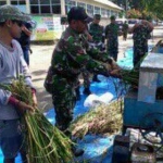 Suasana kegiatan panen raya di Makodim Pacitan.