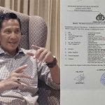 Maulana Sholehudin dan bukti laporan ke Polres Pasuruan Kota pada 1 April 2022.