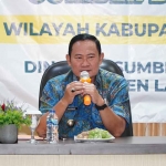 Bupati Lamongan saat memberi sambutan.