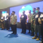 Bupati Lamongan, Fadeli saat me-launching aplikasi Jago Sinau. foto: TRIWIYOGA/ BANGSAONLINE