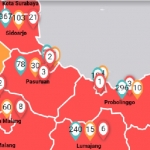 Peta sebaran Covid-19 yang dirilis Pemprov Jawa Timur menunjukkan Pasuruan telah ditetapkan sebagai Zona Merah.