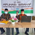 Launching aplikasi Sistem Informasi Manajemen Perwakafan (Simakaf).