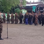 Suasana apel Diklatsar Calon Anggota Banser.