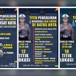 Sejumlah titik pengalihan dan rekayasa lalu lintas selama malam Tahun Baru 2023 di Surabaya.