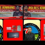 Kedua tersangka diamankan di Mapolres Jombang. (foto: ist)